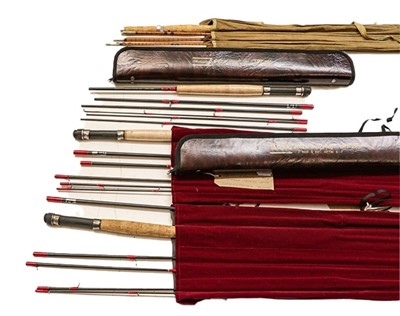 Lot 3023 - A Group Of Travel Rods And Landing Nets