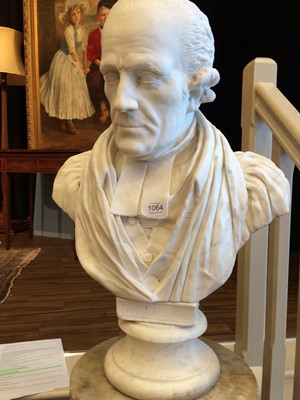 Lot 1064 - John Isaac Hawkins: A White Marble Bust of the...