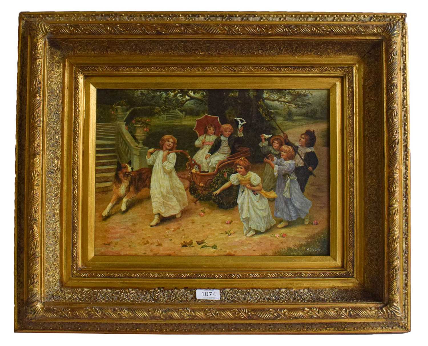 Lot 1074 - Manner of Frederick Morgan, Playing with the...
