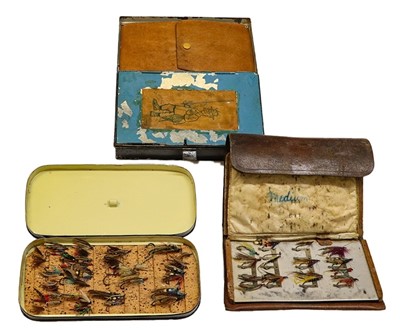 Lot 3077 - A Hardy Black Japanned Fly Box