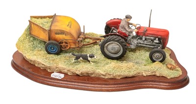 Lot 29 - Border Fine Arts 'Hay Turning' (Massey Ferguson Tractor and Wuffler)
