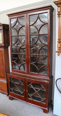 Lot 1263 - A Stained Pine Bookcase, 18th century, the...