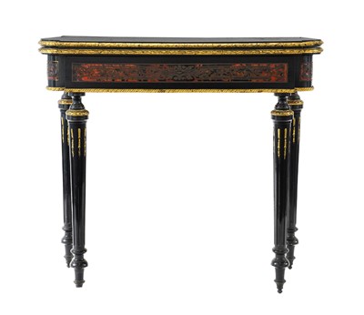 Lot 373 - {} An Ebonised, Red Tortoiseshell and Brass...