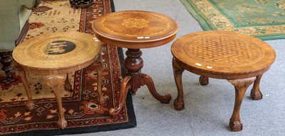 Lot 1150 - A Walnut parquetry inlaid occasional table...