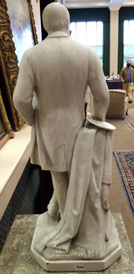 Lot 137 - {} A Victorian Carved White Marble Figure of...