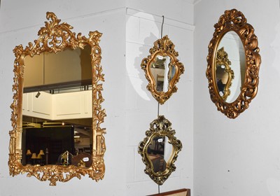 Lot 1154 - A George III Style Giltwood Mirror, 20th...