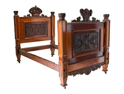 Lot 827 - {} A Late Victorian Carved Mahogany...