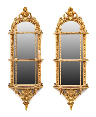 Lot 339 - {} A Pair of Early Victorian Gilt and Gesso...