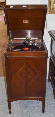 Lot 1126 - An HMV mahogany gramaphone cabinet 46cm by...