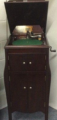 Lot 1132 - An HMV mahogany cased gramophone cabinet 45cm...