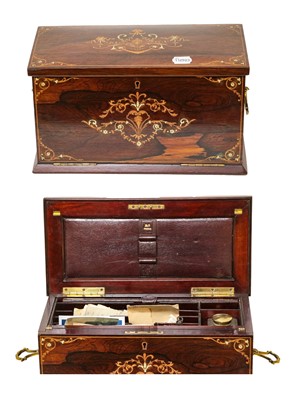 Lot 864 - {} A Victorian Rosewood and Floral Marquetry...