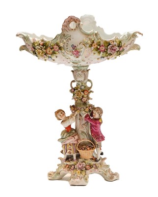 Lot 75 - A late 19th century floral encrusted...