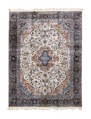 Lot 1176 - A Carpet of Kashan design Circa 1970 The ivory...