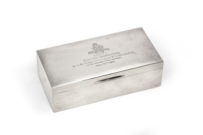 Lot 2144 - A George V Silver Cigarette-Box