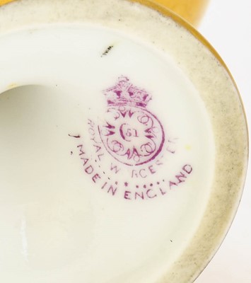 Lot 30 - {} A Royal Worcester Porcelain Cream Jug, 1924,...