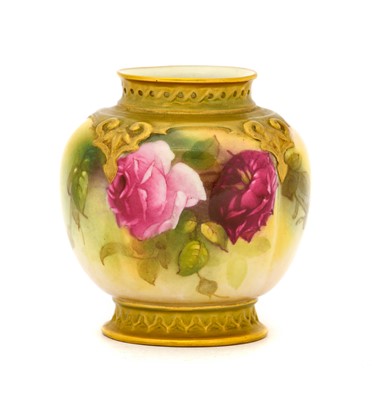 Lot 26 - {} A Royal Worcester Hadley Ware Vase, circa...