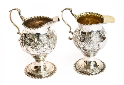 Lot 104 - Two Similar George III Silver Cream-Jugs, by...
