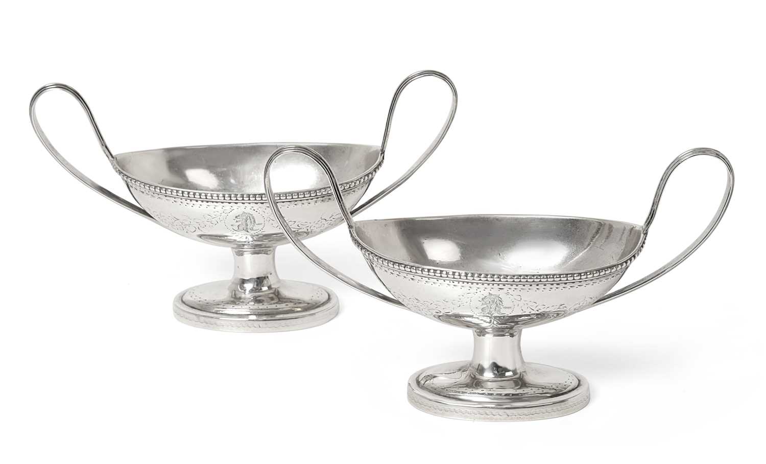 Lot 99 - A Pair of George III Silver Salt-Cellars,...