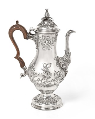 Lot 2294 - {} A George III Silver Coffee-Pot