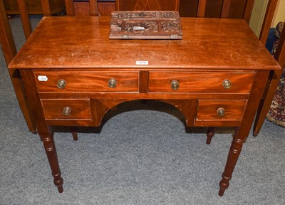 Lot 1116 - A mahogany commode, a mahogany bow front...