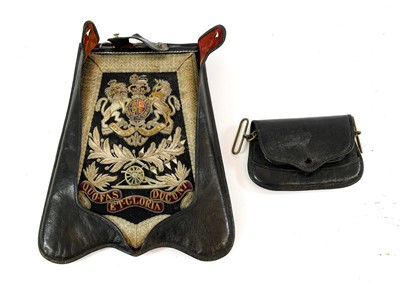 Lot 250 - A Victorian Black Morocco Leather Sabretache...