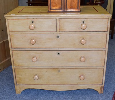 Lot 1118 - A cream painted Victorian four height chest of...