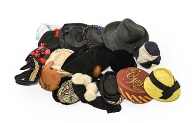 Lot 2233 - A Collection of Circa 1940/50s Hats,...