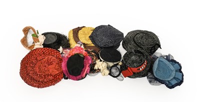 Lot 2228 - Assorted Circa 1930/50s Mainly Straw Hats,...