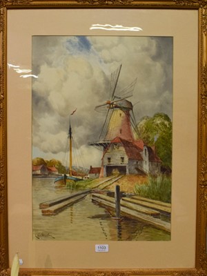 Lot 1103 - Louis Van Staaten (1836-1909) 
Dutch canal...
