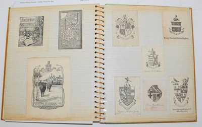 Lot 424 - Bookplates. Two albums of bookplates, mainly 19th century