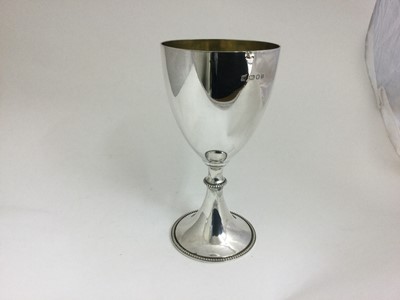 Lot 2156 - A Set of Six Elizabeth II Silver Goblets