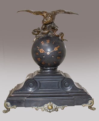 Lot 263 - A Victorian Black Slate and Bronze Mounted...