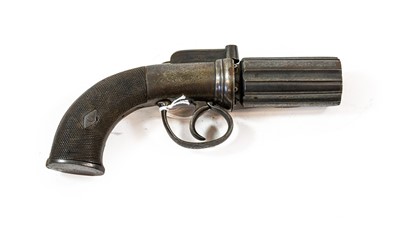 Lot 307 - A 19th Century Six Shot Pepperbox Revolver,...