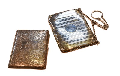 Lot 278 - A George V Silver Card Case and an Edward VII...