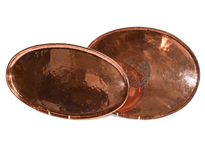 Lot 37 - An Arts & Crafts copper tray, with central...