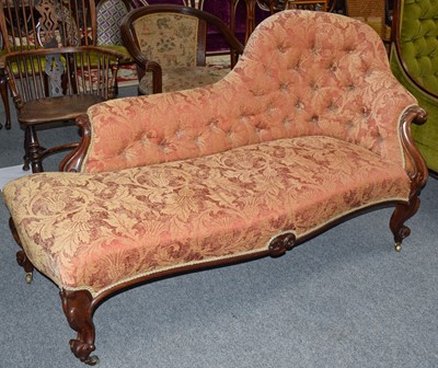 Lot 1246 - A Victorian mahogany chaise