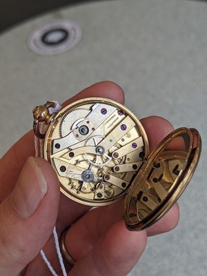Lot 245 - A lady's 18 carat gold fob watch, circa 1890,...