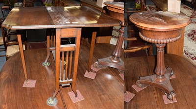 Lot 1228 - A Regency rosewood worktable, the hinged...