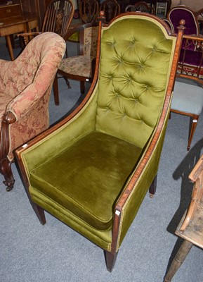 Lot 1245 - An Edwardian mahogany framed gentleman's chair