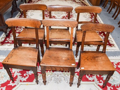 Lot 1259 - A set of six 19th century provincial oak...