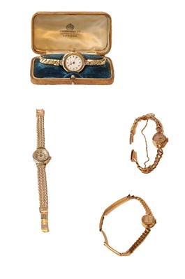 Lot 243 - A lady's 9 carat gold J W Benson wristwatch,...