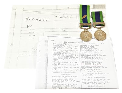 Lot 60 - Two India General Service Medals 1908-35, one...