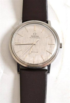 Lot 21 - A stainless steel automatic wristwatch signed Omega De Ville