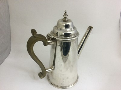 Lot 2158 - A Three-Piece George VI Silver Coffee-Service With an Edward VIII Sugar-Bowl