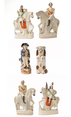 Lot 35 - A quantity of Victorian Staffordshire figures...