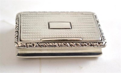 Lot 28 - A Birmingham silver engine turned snuff box