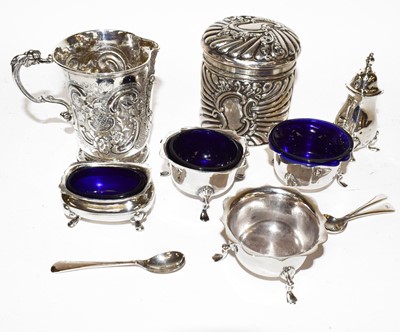 Lot 402 - A Collection of Assorted Silver, including: a...