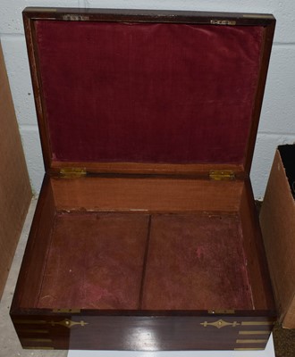 Lot 134 - A large 19th century brass bound mahogany box...