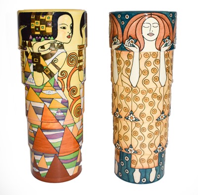 Lot 117 - Two Dennis China Works sidestep vases, Klimt...