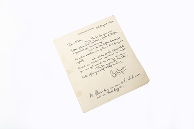 Lot 3133 - Bill Wyman Handwritten Letter